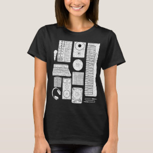 Camiseta Produtor de música Compositor eletrônico de instru