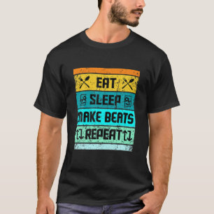 Camiseta Produtor De Música Da Vintage Retro T Beat Maker