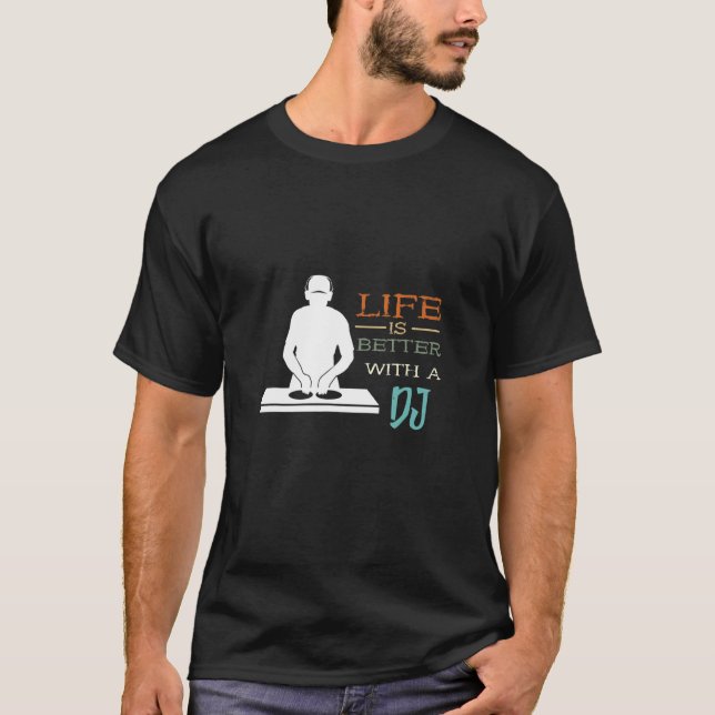 Camiseta Produtor de música DJ Dance para portáteis (Frente)