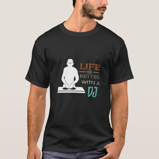 Camiseta Produtor de música DJ Dance para portáteis (Frente)