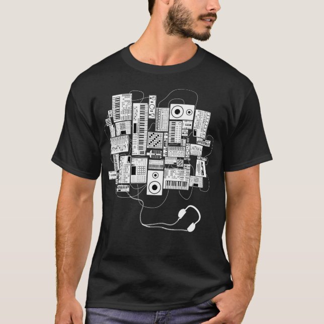 Camiseta Produtor de música Dj e músico eletrônico (Frente)