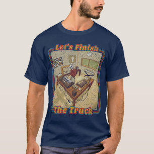 Camiseta Produtor de Música Eletrônica Engraçado com sintet