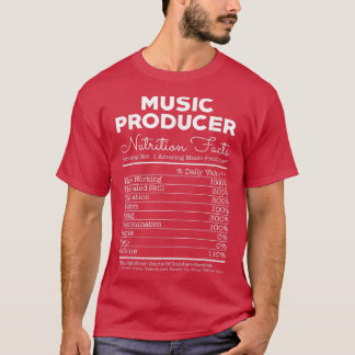 Camiseta Produtor De Música Fatos Nutricionais Png 1912