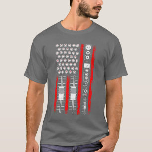 Camiseta Produtor de Música Legal Bandeira Americana Patrió