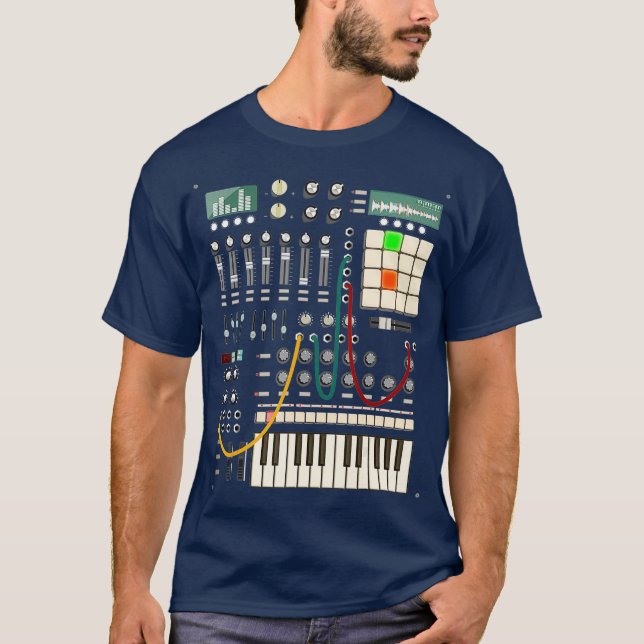 Camiseta Produtor de música moderna e músico eletrônico (Frente)
