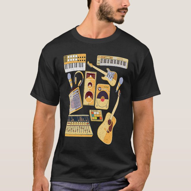 Camiseta Produtor Musical Músico Instrumentos Compositor Gr (Frente)