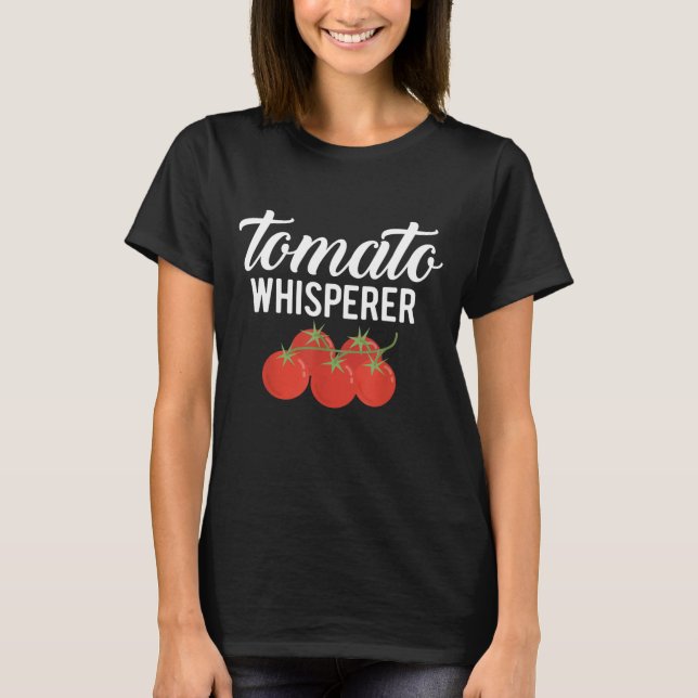 Camiseta Produtores De Jardinagem De Tomate Whisperer (Frente)