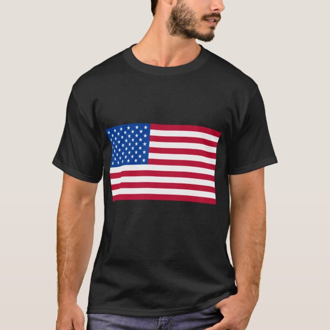 Camiseta Produtos básicos da bandeira americana (Frente)