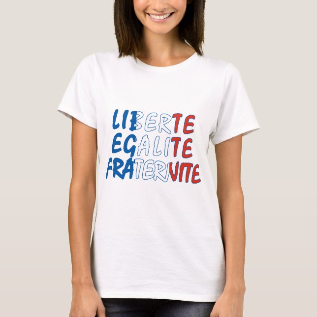 Camiseta Produtos de Liberte Egalite Fraternite (Frente)