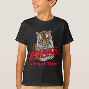 Camiseta Produtos pstos em perigo do tigre de Bengal