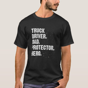 Camiseta Prof. do Pai do driver de caminhão do Pai de prote