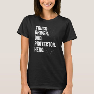 Camiseta Prof. do Pai do driver de caminhão do Pai de prote