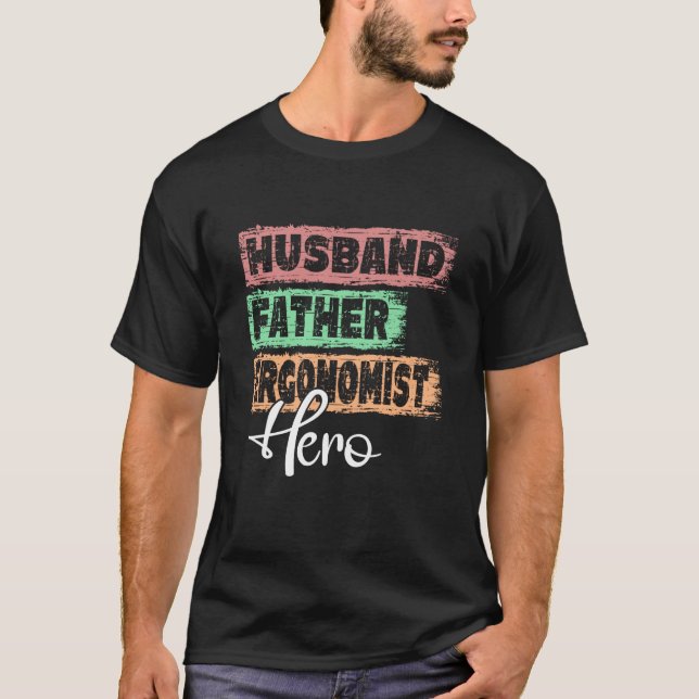 Camiseta Profession dad hero father Ergonomist (Frente)
