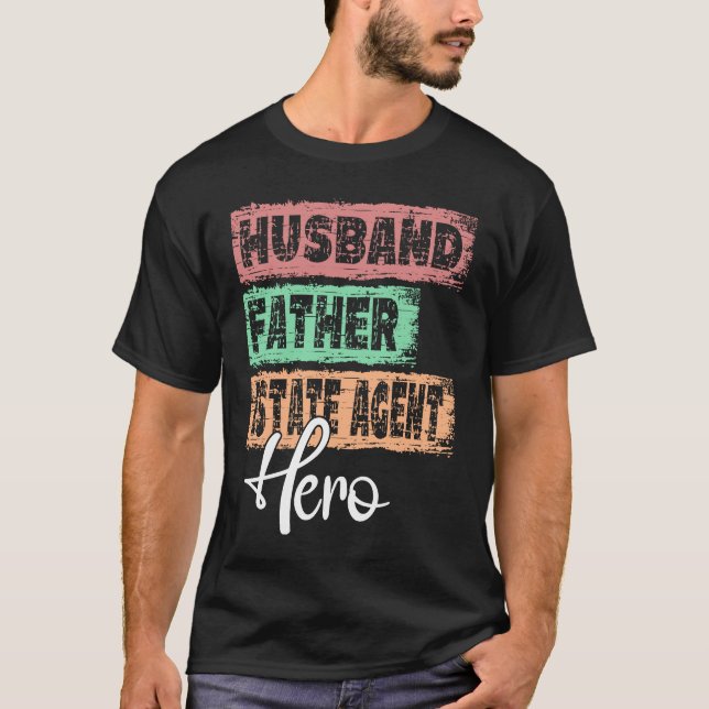 Camiseta Profession dad hero father Estate Agent (Frente)