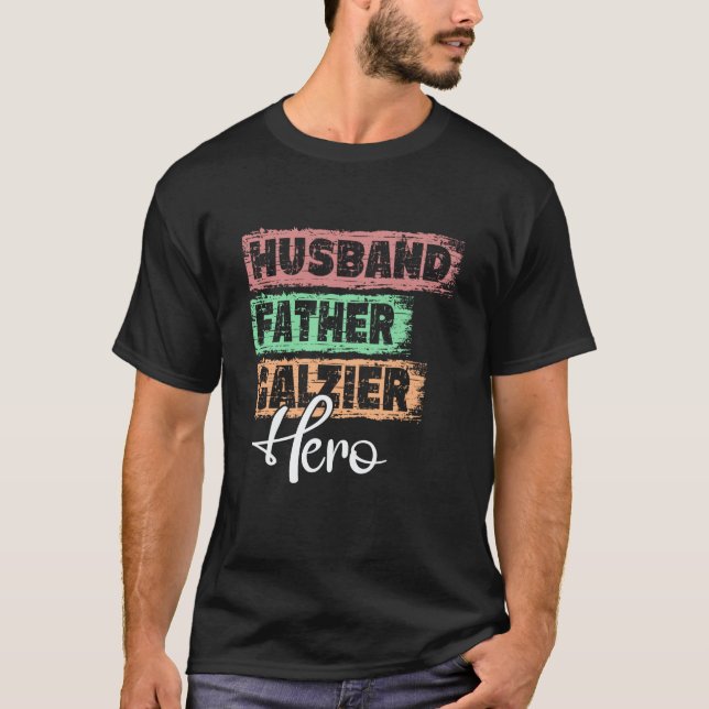 Camiseta Profession dad hero father Glazier  1 (Frente)
