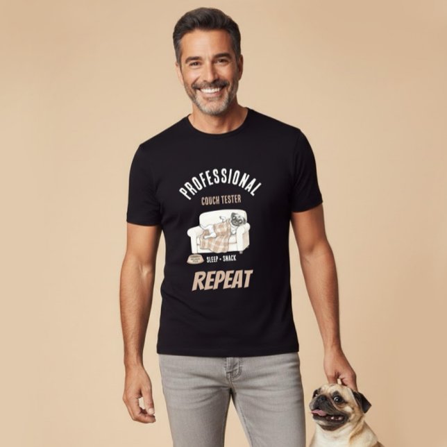 Camiseta Professional Couch Tester – Cozy Paws Collection (Criador carregado)