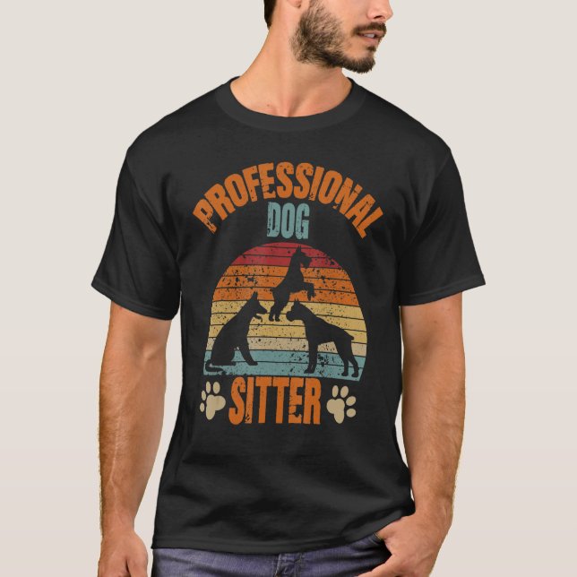 Camiseta Professional Dog Sitting Walker Sitter Pet Sitters (Frente)