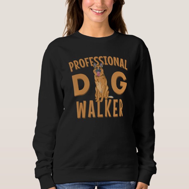 Camiseta Professional Dog Walker Cute German Shepherd Pet (Frente)