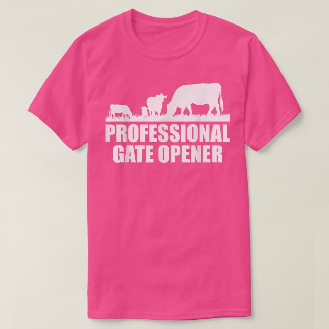 Camiseta Professional Gate Opener Cow Apparel  (Frente do Design)