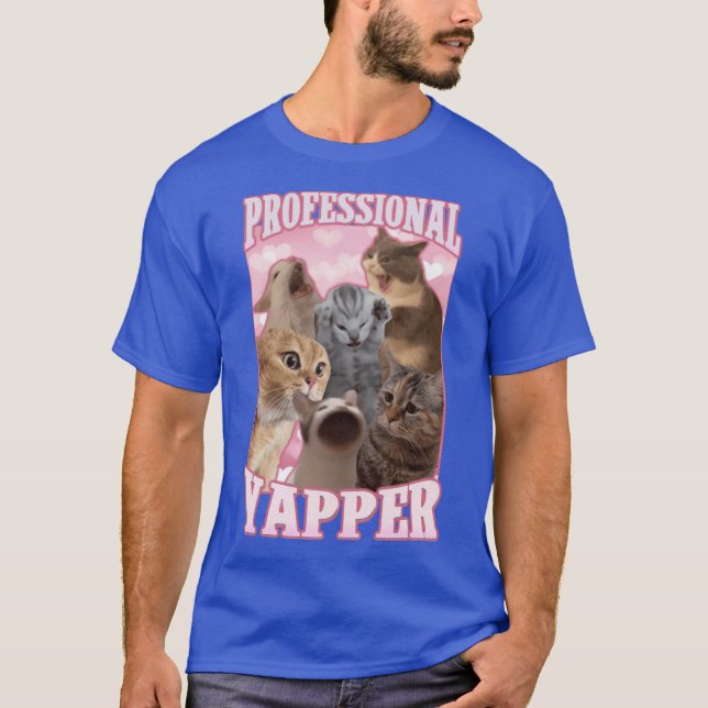 Camiseta professional yapper funny cat meme friend family (Frente)