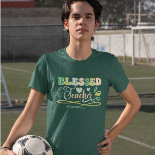 Camiseta Professor abençoado de volta à Design escolar