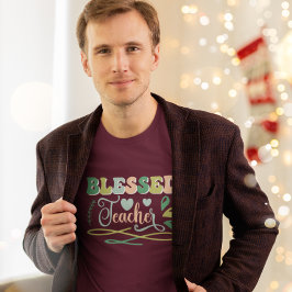 Camiseta Professor abençoado de volta à Design escolar