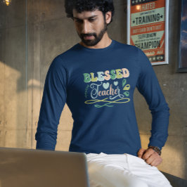 Camiseta Professor abençoado de volta à Design escolar
