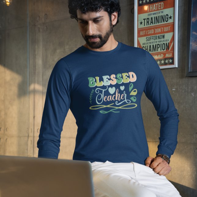 Camiseta Professor abençoado de volta à Design escolar (Criador carregado)