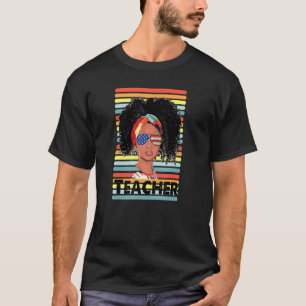 Camiseta Professor Africano Americano com Bandeira American