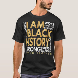 Camiseta Professor Africano de História Negra Mês de Matemá