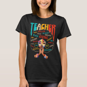 Camiseta Professor Afro Black History Month afro-americano