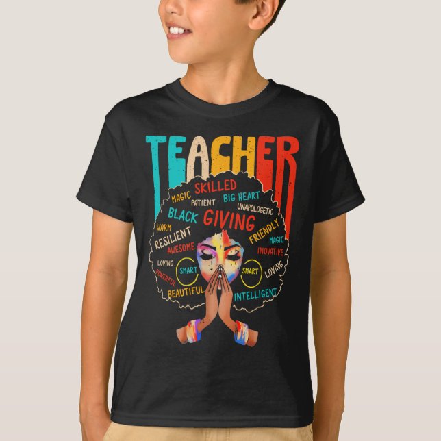 Camiseta Professor Afro Black History Month afro-americano (Frente)