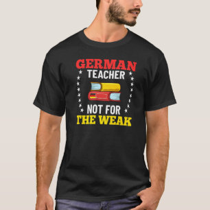 Camiseta Professor alemão Alemanha Linguagem de Bandeira Es