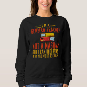 Camiseta Professor alemão Alemanha Linguagem de Bandeira Es