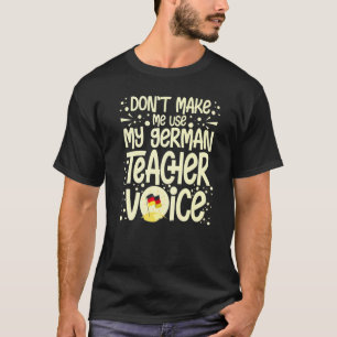 Camiseta Professor alemão Alemanha Linguagem de Bandeira Es