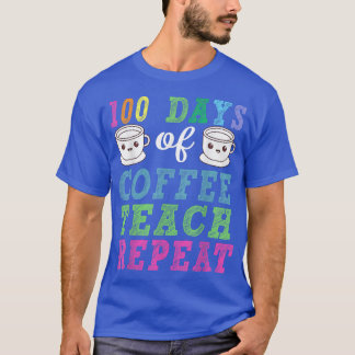 Camiseta Professor Amante de Café 100 Dias de Café Ensina R