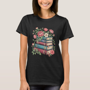 Camiseta Professor Amante de Livros Volta às Aulas Flores S