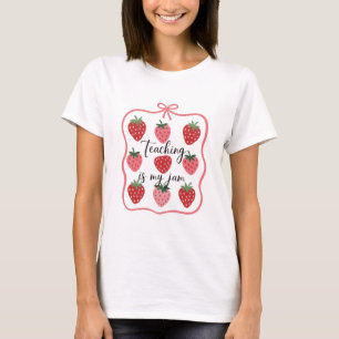 Camiseta Professor Amante de Morango Ensino é Minha Paixão