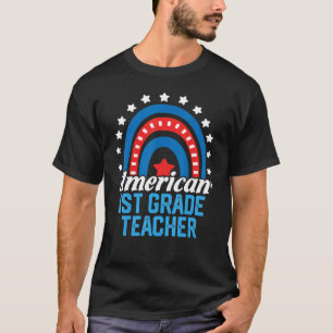Camiseta Professor Americano de 1ª Série Arco-íris Bandeira