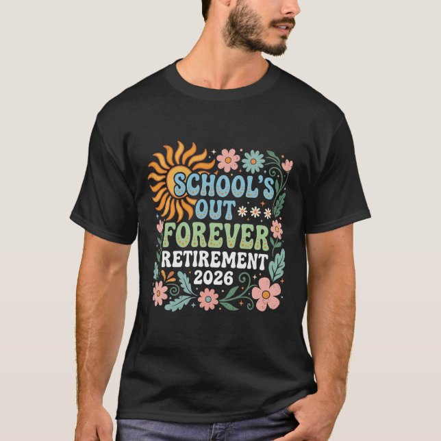 Camiseta Professor Aposentado 2026 Escolas Fora Para Sempre (Frente)
