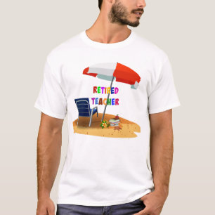 Camiseta Professor aposentado, cena de praia