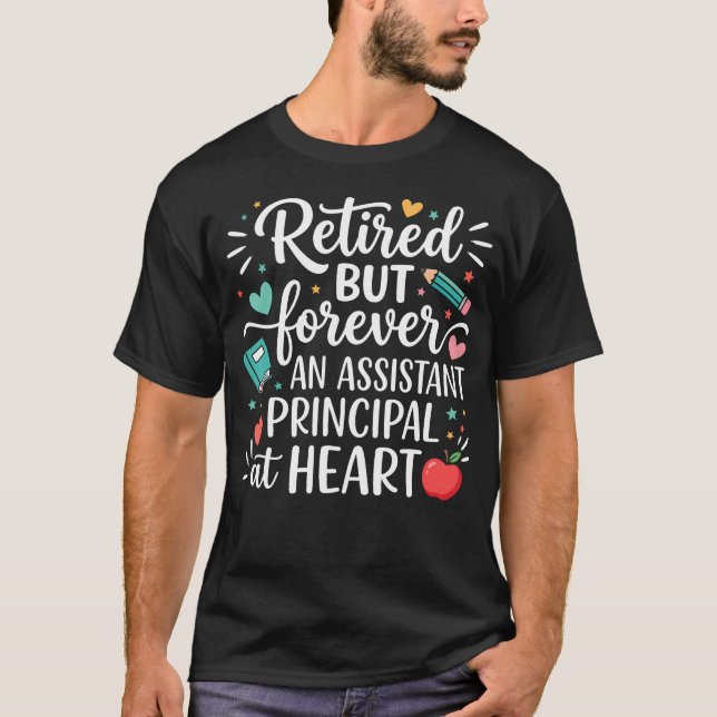 Camiseta Professor Aposentado de Educação Assistente de Dir (Frente)