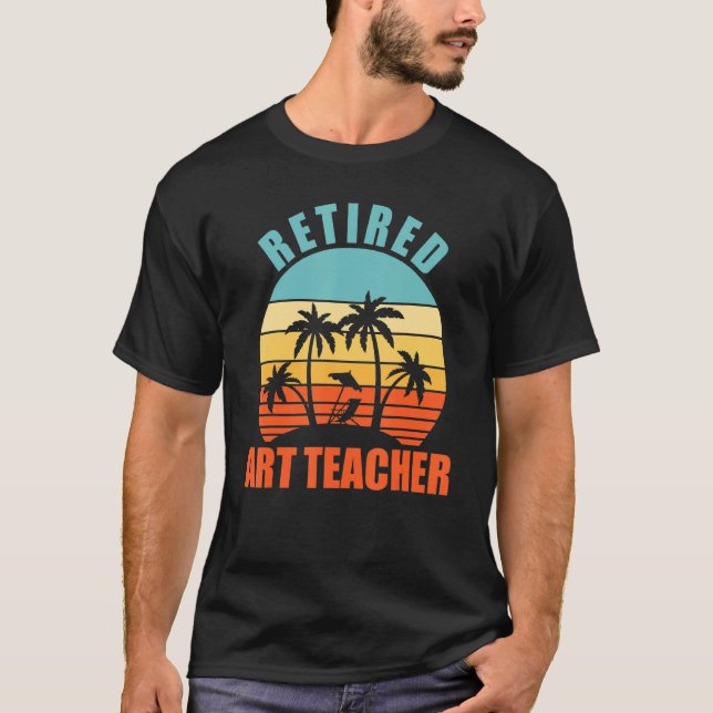 Camiseta Professor aposentado Engraçado Ensinando Feliz Ref (Frente)