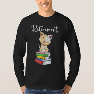 Camiseta Professor Aposentado  Gato  Livros Para Meu Pai Ap