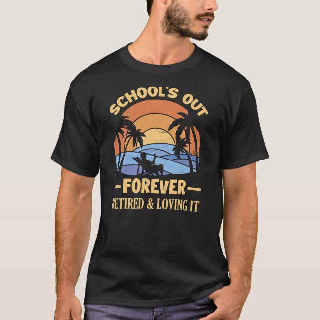 Camiseta professor aposentado para sempre para homens (Frente)