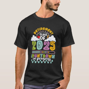 Camiseta Professor Aposentado Turma 2025 Contagem Regressiv