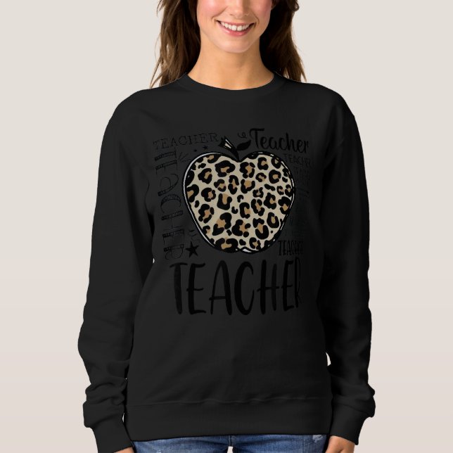 Camiseta Professor Apple Leopard Teach inspira chumbo Educa (Frente)