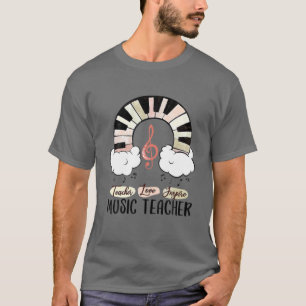 Camiseta Professor Arco-íris Amor Inspirar Música Professor