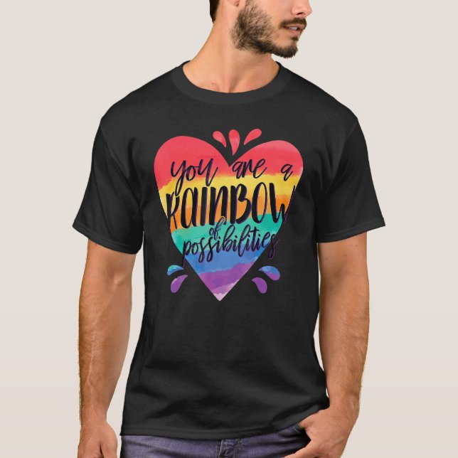 Camiseta Professor Arco-Íris Você É Um Arco-Íris De Possibi (Frente)