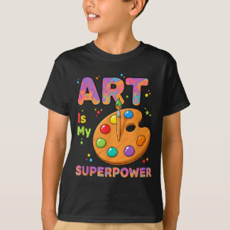 Camiseta Professor - Arte é Meu Superpoder Professor de Art